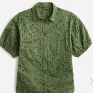 NWT JCrew spring garden top in eyelet (green), Size 8